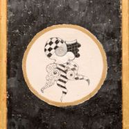 Zahn schwarz weiss