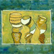 Variation blau gelb